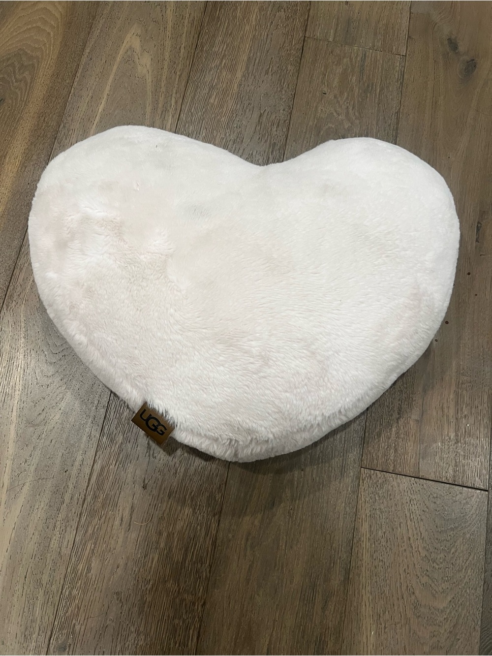 UGG Plush Heart Pillow in light pink